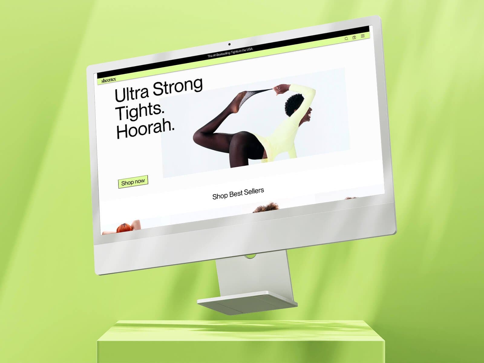 Sheertex website shown on a device